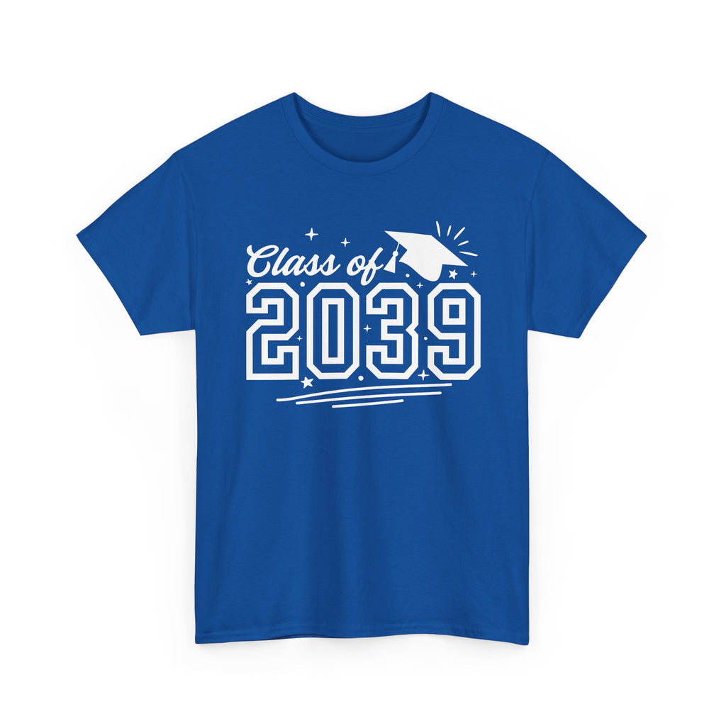 Class of 2039 Tee — Graduation Milestone Shirt (Includes Grade Progression Back)