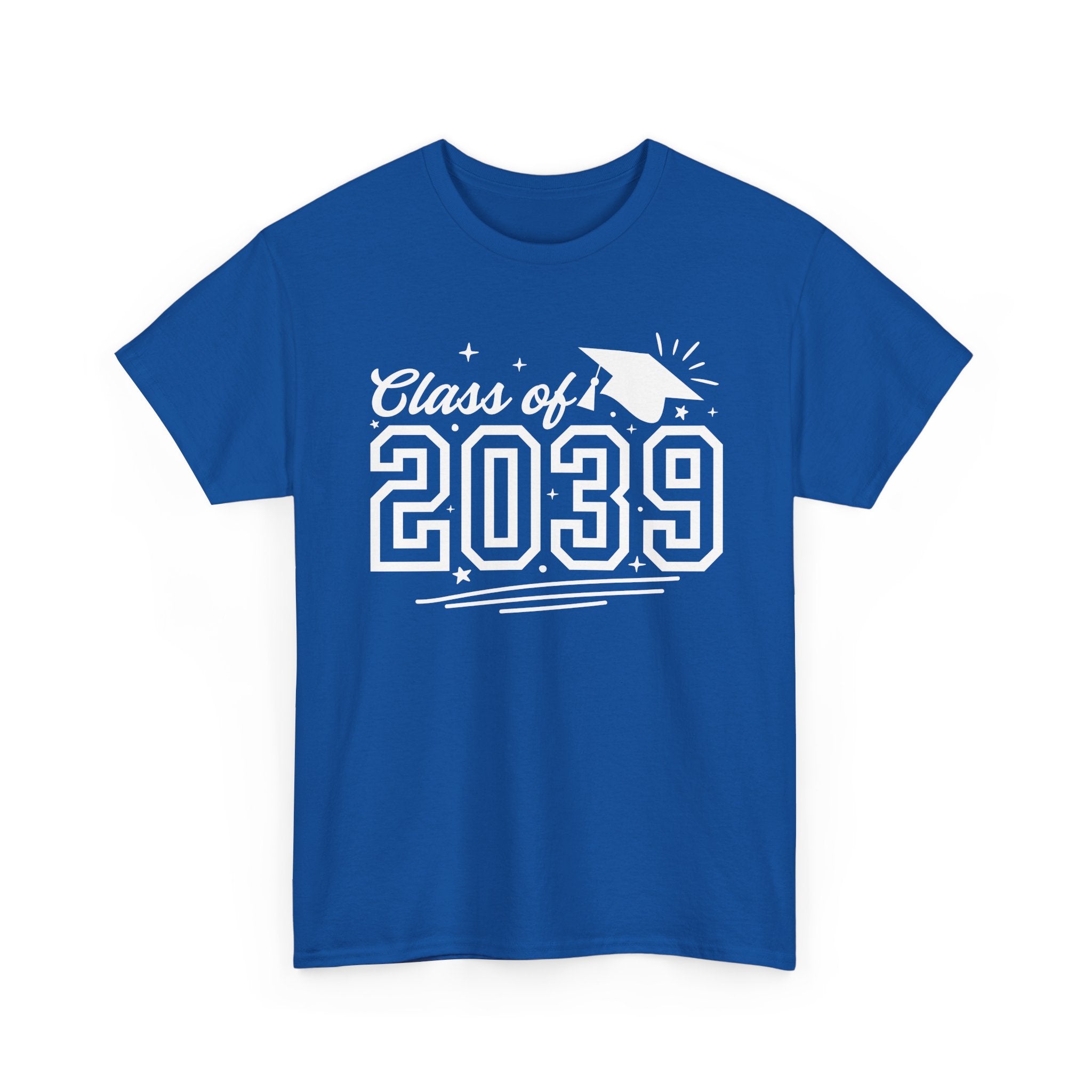 Class of 2039 Tee — Graduation Milestone Shirt (Includes Grade Progression Back)