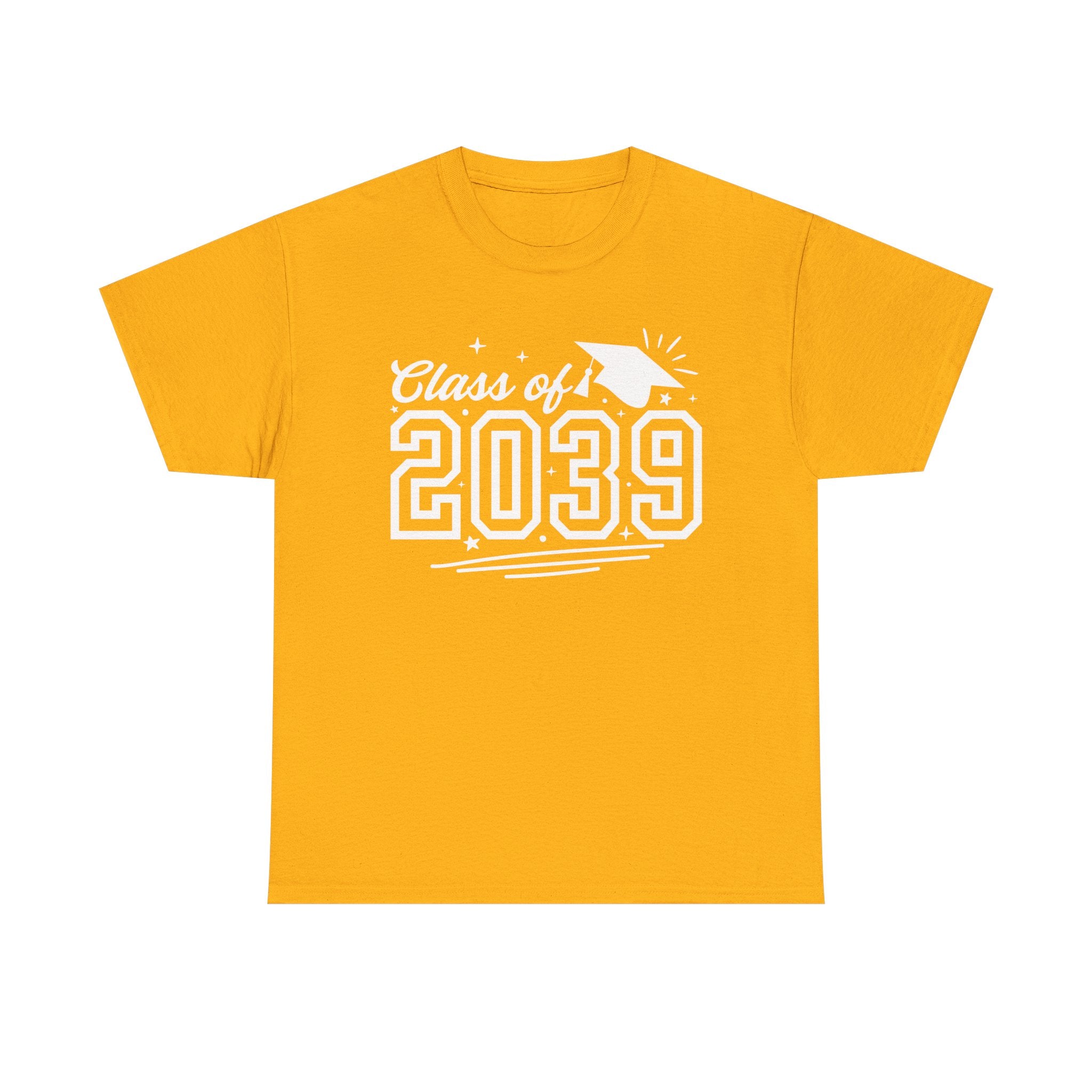 Class of 2039 Tee — Graduation Milestone Shirt (Includes Grade Progression Back)