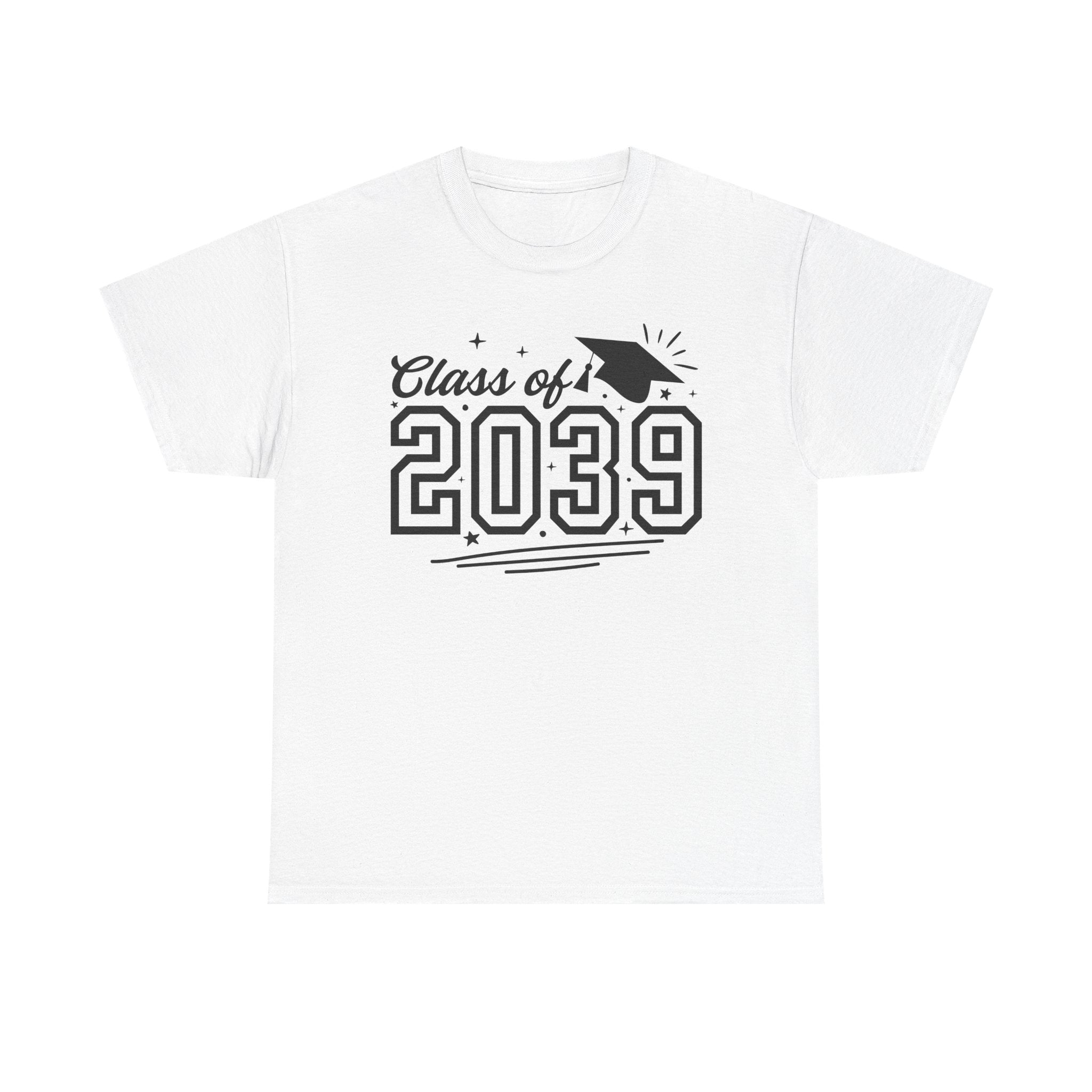Class of 2039 T-Shirt — Kids Graduation Tee with Cap Graphic