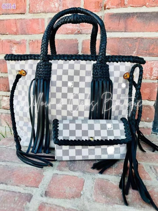 Luxe- Fringe Checkered