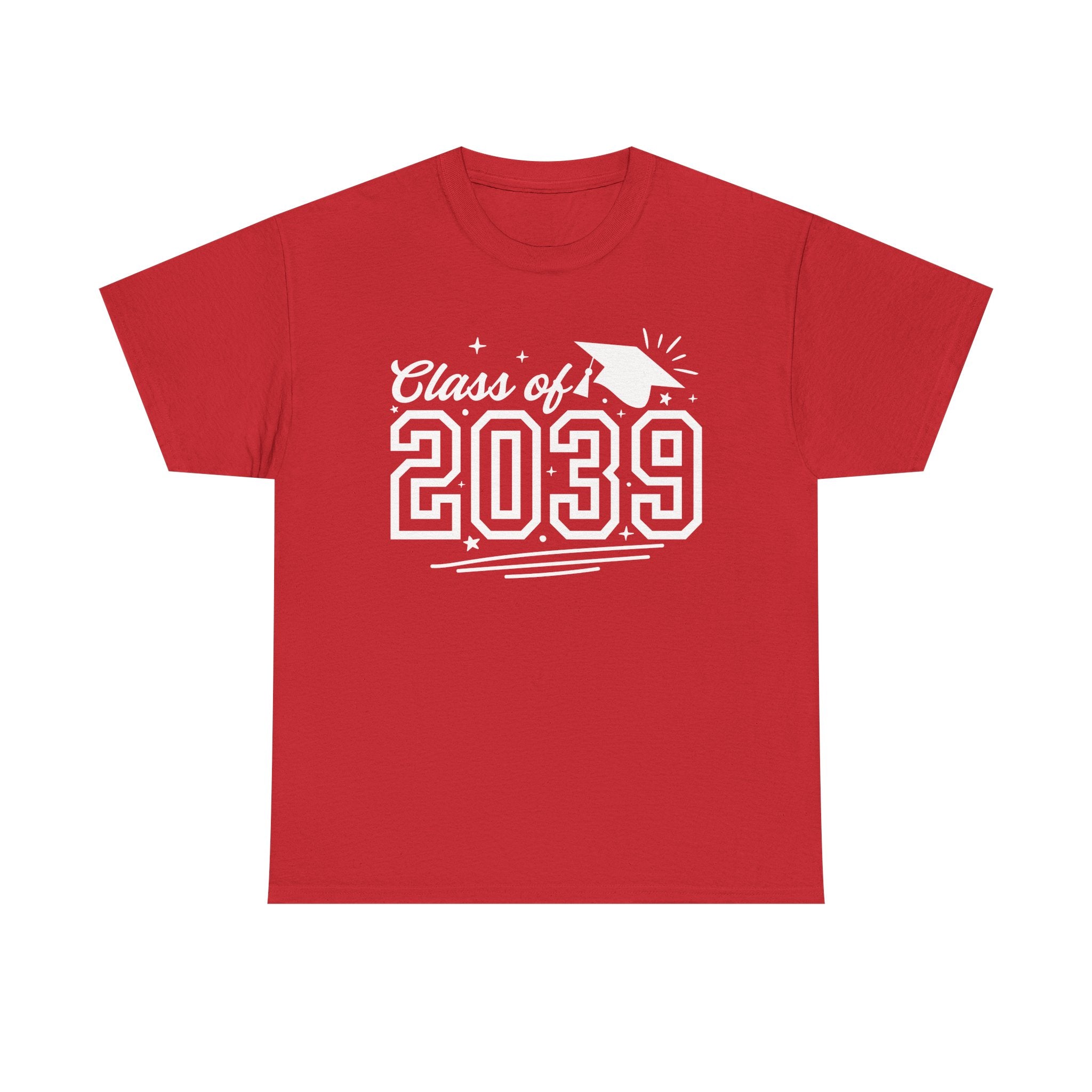 Class of 2039 Tee — Graduation Milestone Shirt (Includes Grade Progression Back)