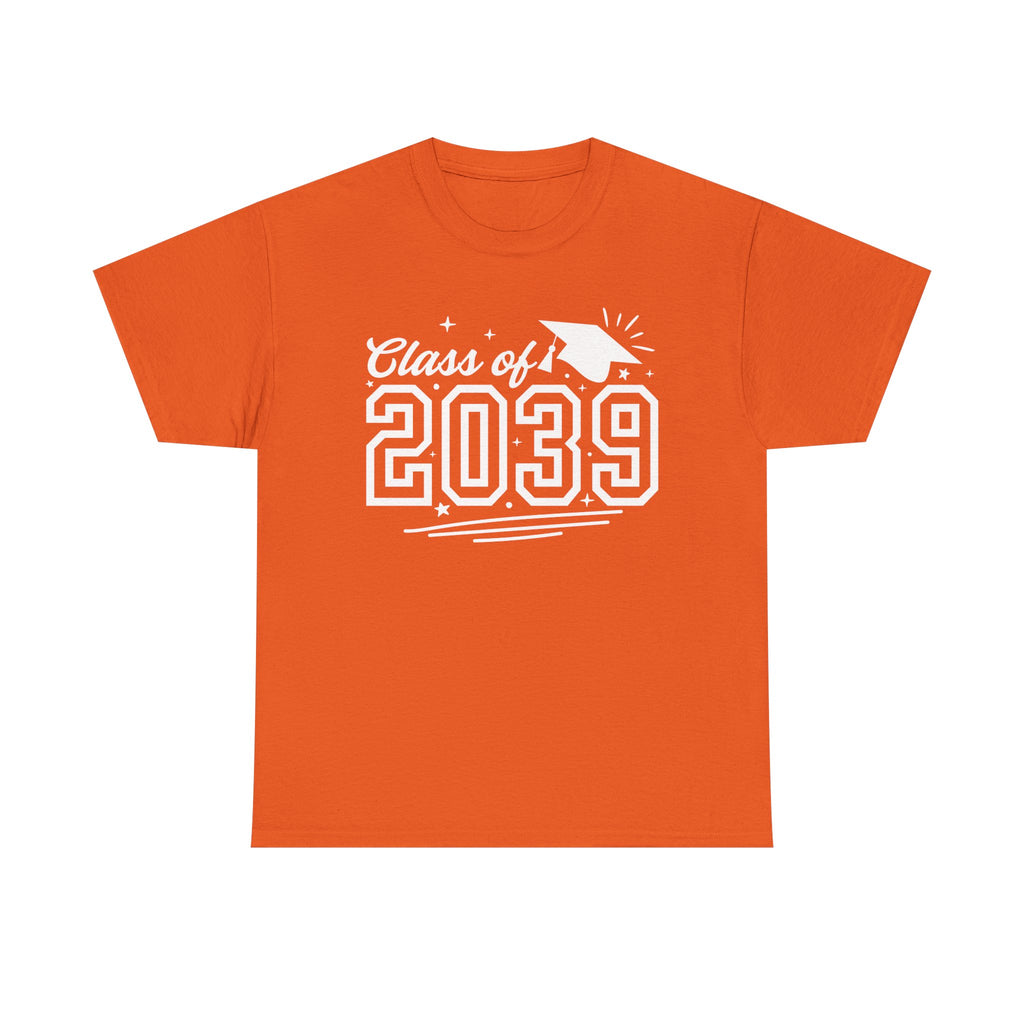 Class of 2039 Tee — Graduation Milestone Shirt (Includes Grade Progression Back)