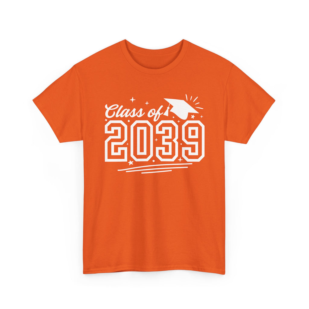 Class of 2039 Tee — Graduation Milestone Shirt (Includes Grade Progression Back)