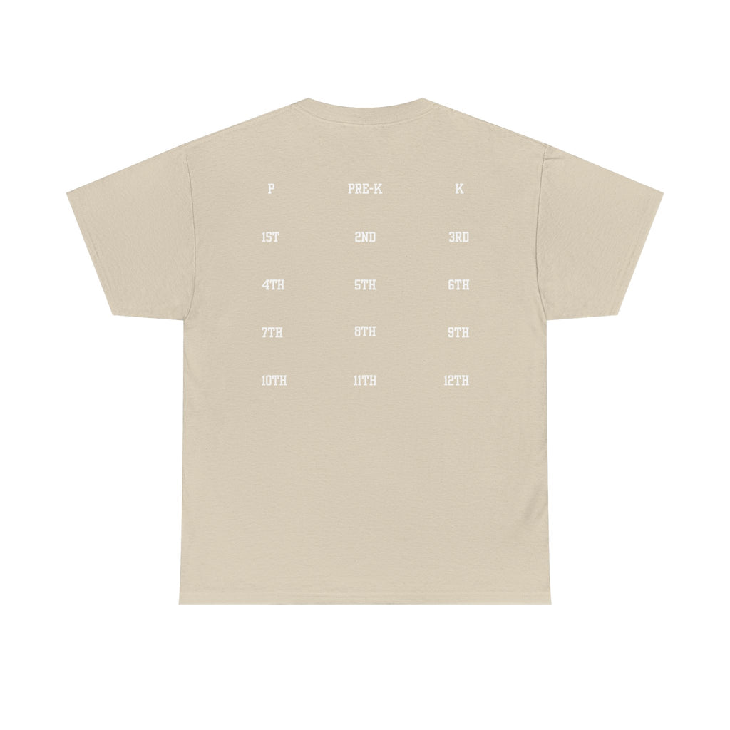 Class of 2039 Tee — Graduation Milestone Shirt (Includes Grade Progression Back)