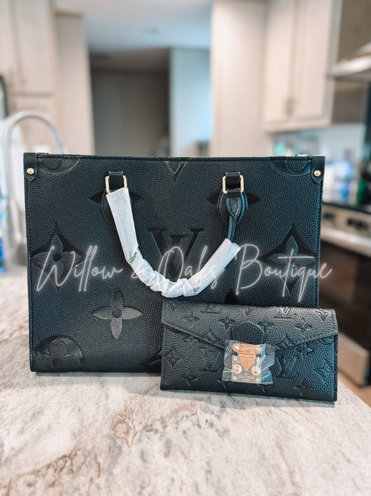 Luxe - Black tote set