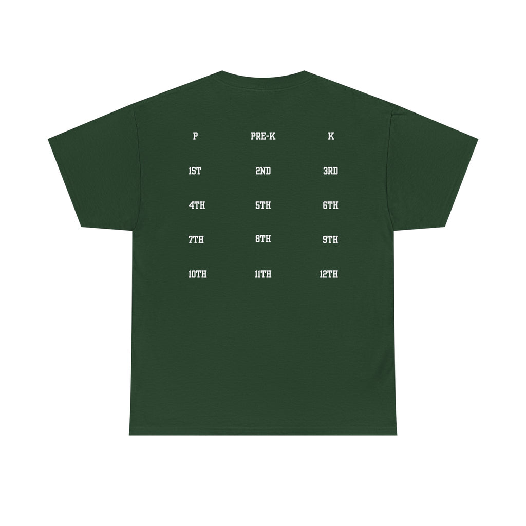 Class of 2039 Tee — Graduation Milestone Shirt (Includes Grade Progression Back)