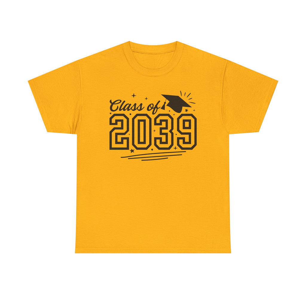 Class of 2039 T-Shirt — Kids Graduation Tee with Cap Graphic
