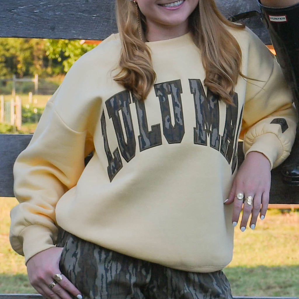 Lulu Mac x Mossy Oak Crewneck