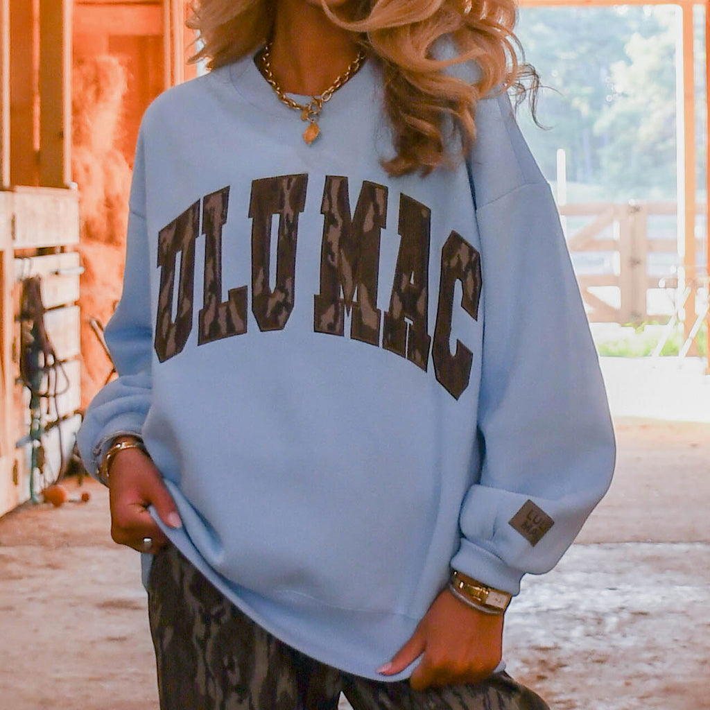 Lulu Mac x Mossy Oak Crewneck