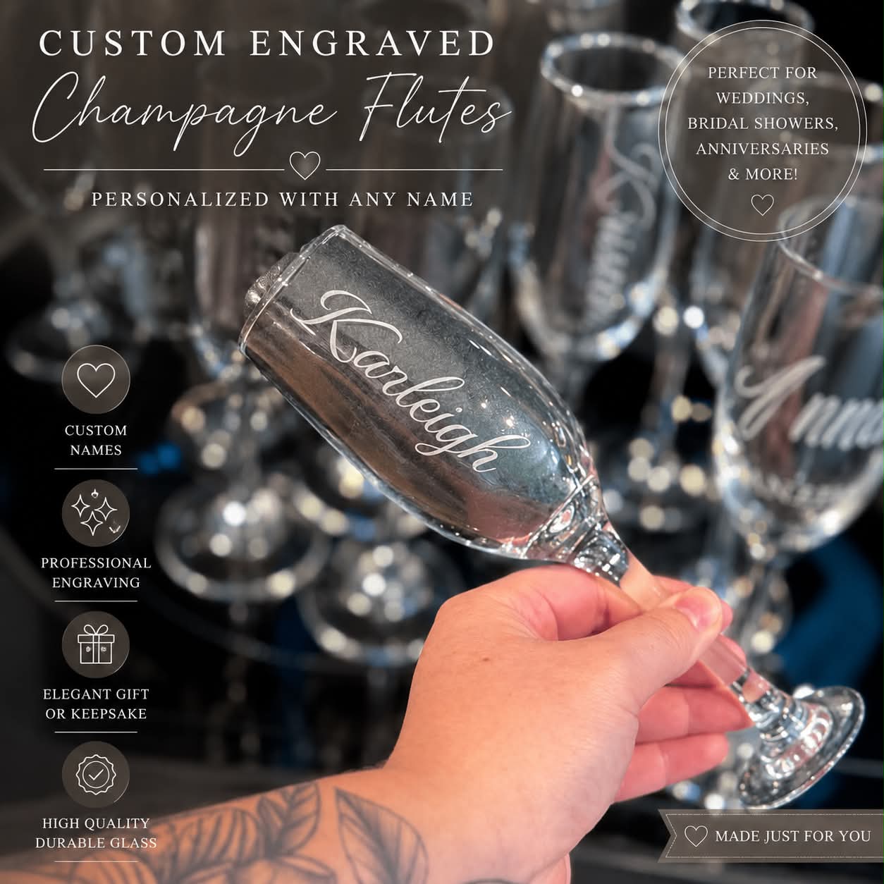 Personalized Champagne Glasses