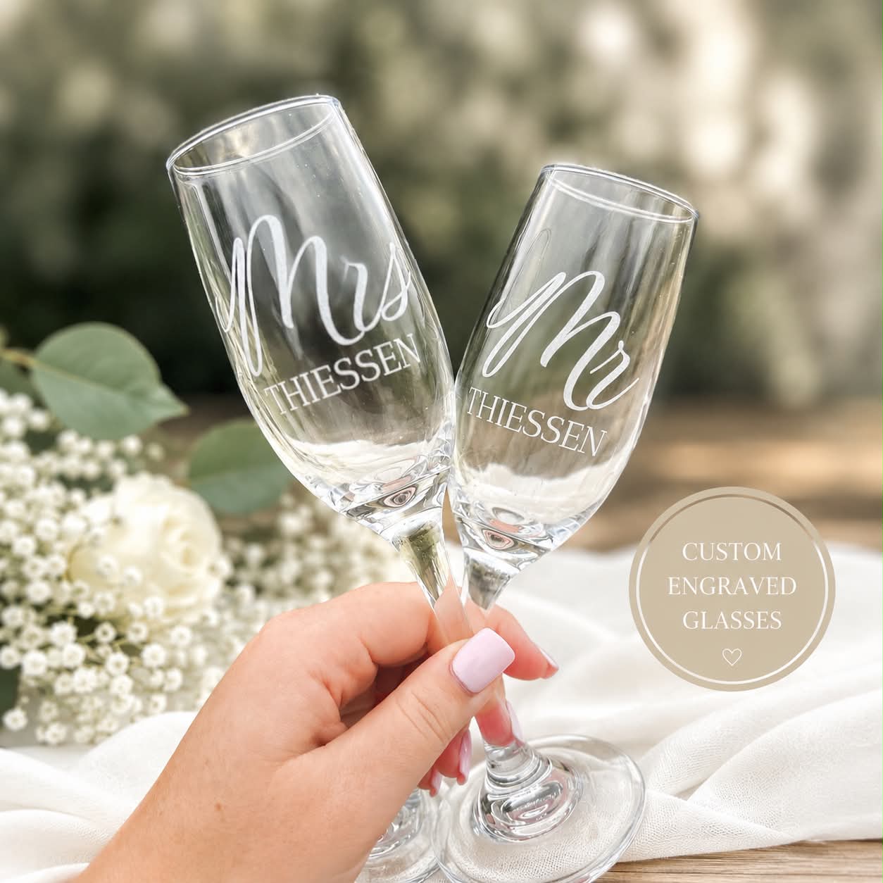 Personalized Champagne Glasses