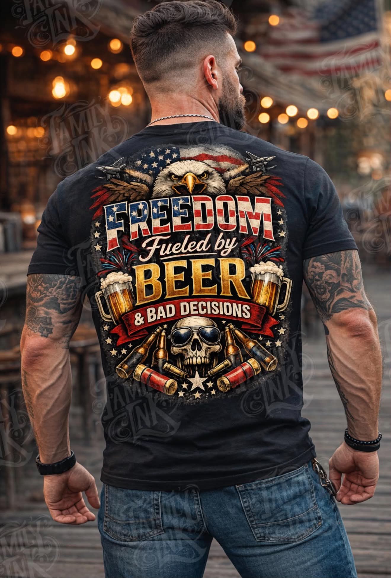 Freedom Fueled by Beer & Bad Decisions Tee