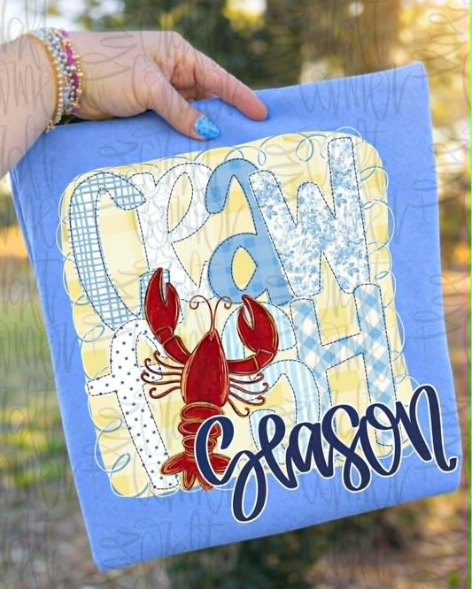 Crawfish Season Patchwork Tee